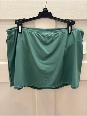 NEW Sunsets Kokomo Mid-Rise Skirt with Brief Swim Bottom 36B Moss Green